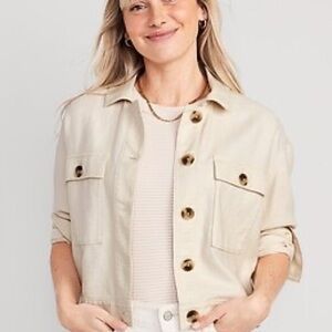 Old Navy Crop Button Jacket